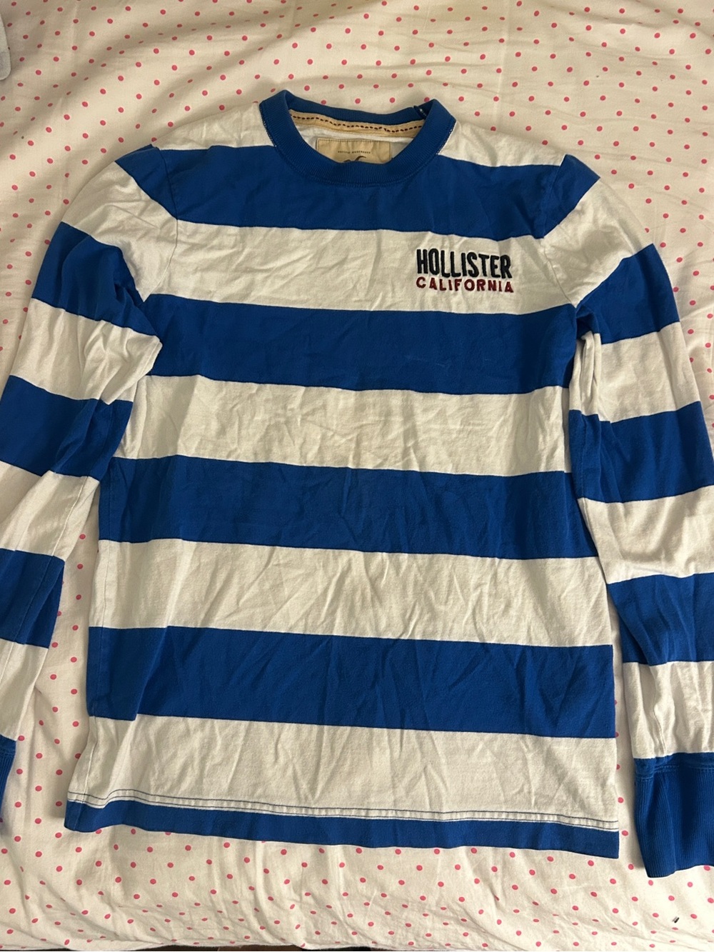 Hollister Blue & White Striped Crewneck Shirt